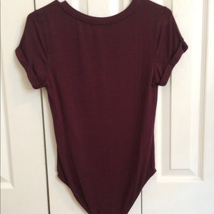 V-neck maroon body suit (never worn)